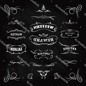 300x300 Photostock Vector Beer Label Western Hand Drawn Frame Blackboard