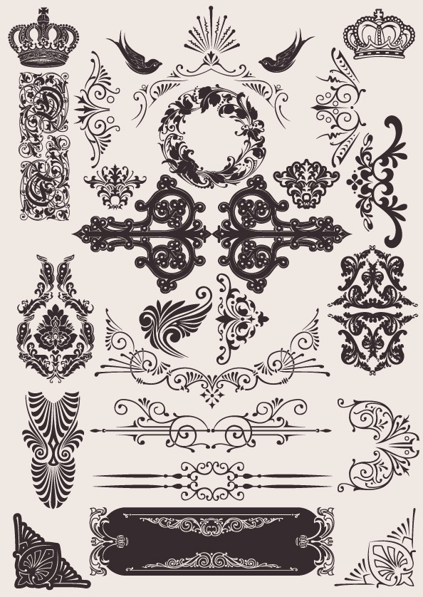 594x838 Western Pattern Border Vector Background Graphics Collection