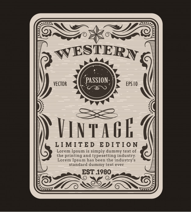 626x695 Western Frame Border Vintage Label Vector Premium Download
