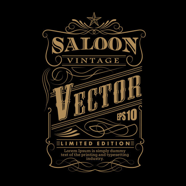 626x626 Western Hand Drawn Frame Label Border Vintage Vector Illustratio