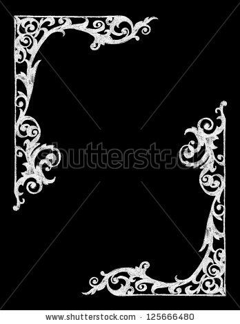 348x470 Chalk Board Western Border