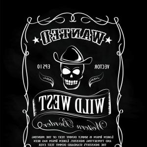 300x300 Hand Drawn Frame Western Label Antique Border Vintage Blackboard