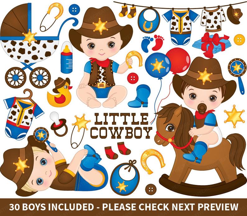 794x695 Cowboys Baby Clipart Vector Cowboys Clipart Baby Clipart Etsy