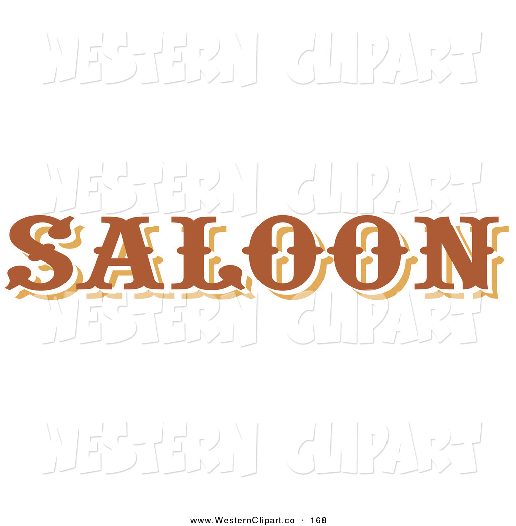 1024x1044 Vector Western Clip Art Of A Brown Saloon Sign On White