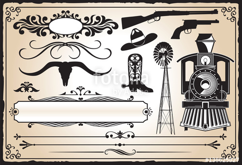 500x340 Western Design Elements Stock Image And Royalty Free Vector