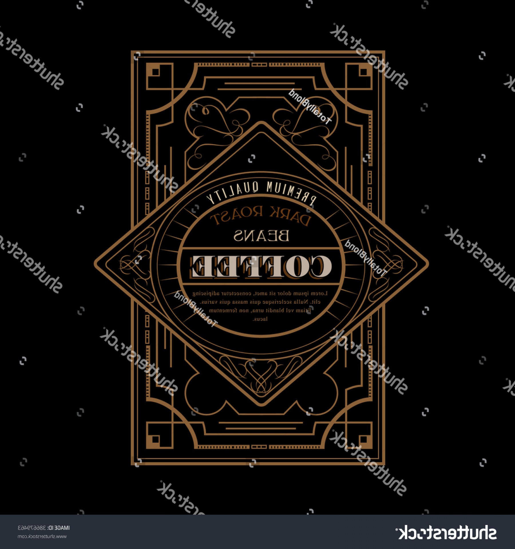 1800x1920 Western Design Template Handcrafted Coffee Label Wallkeeper