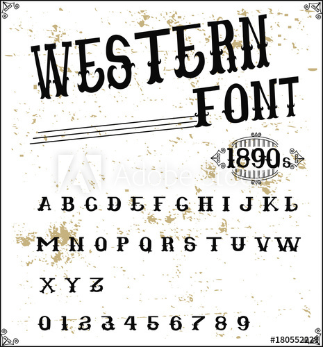 465x500 Western Font