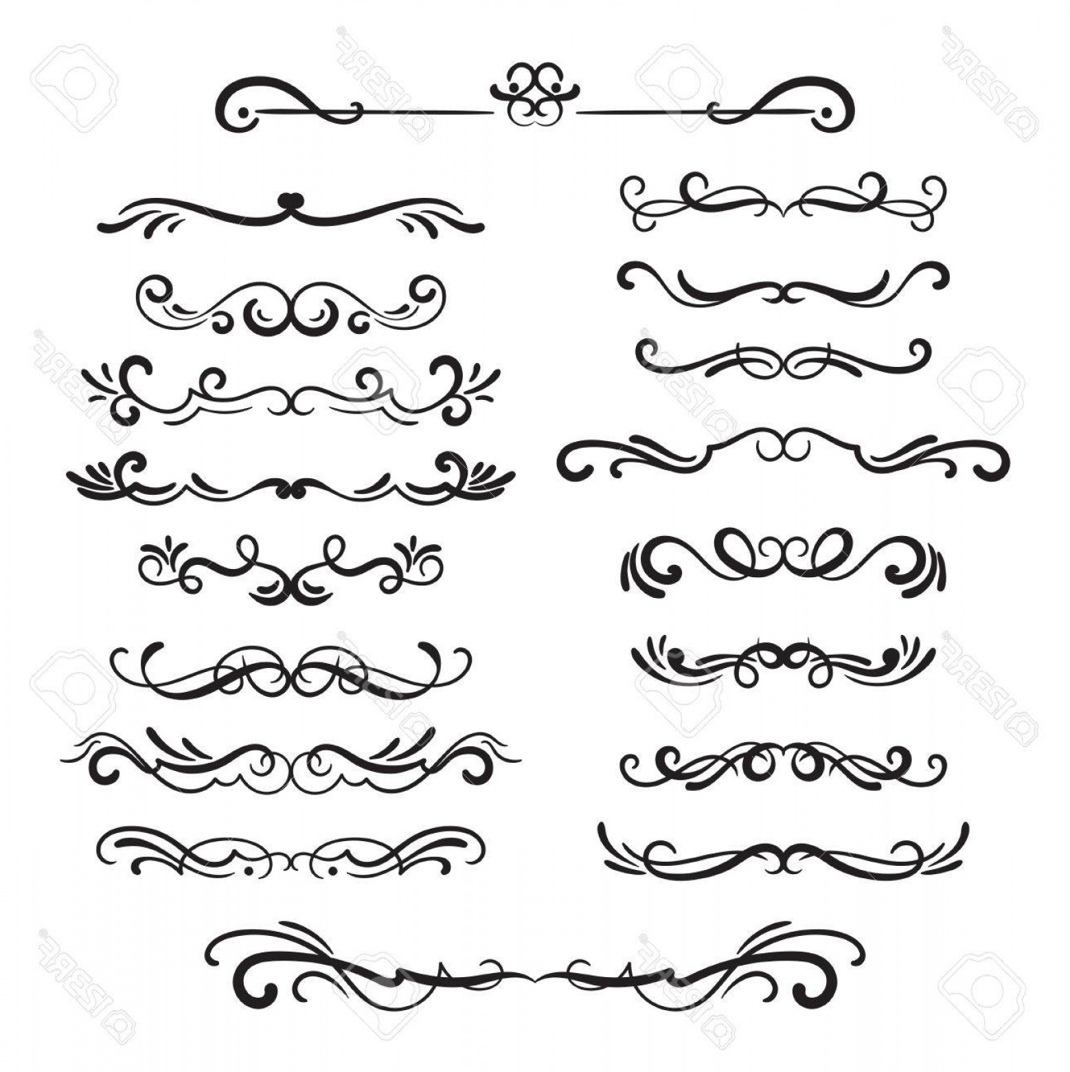 Vector Dividers And Flourishes Catamart 1558x1560 Vector Dividers And Flourishes Catamart