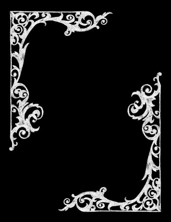 348x450 Chalk Board Hand Drawn Vintage Western Frame Royalty Free Vector