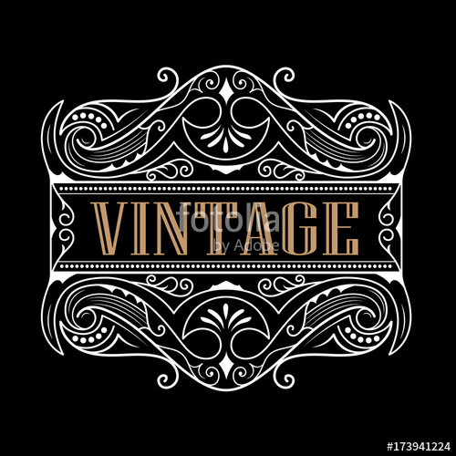 500x500 Whiskey Western Label Antique Typography Vintage Frame Logo Design