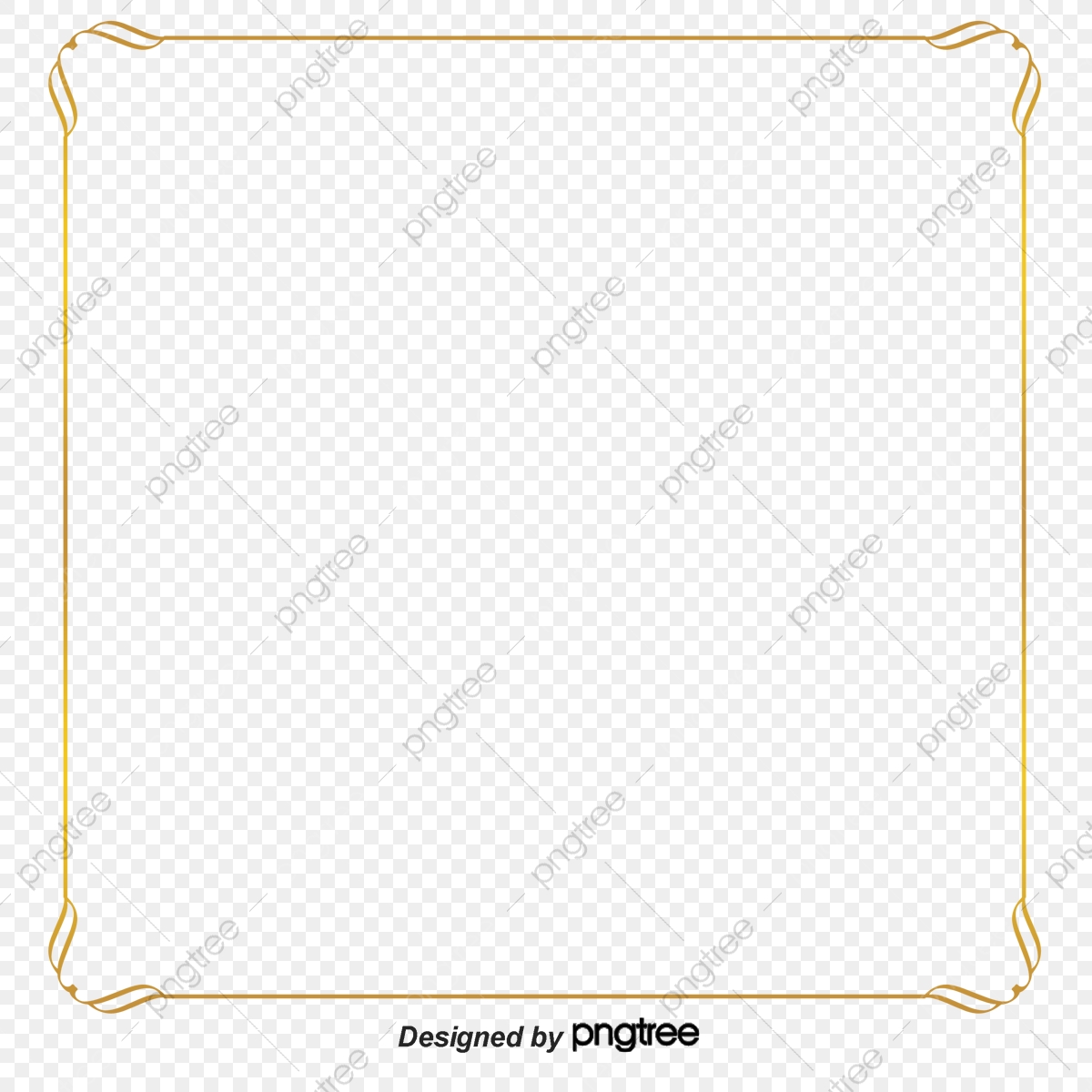 1200x1200 European And American Style Gold Border Vector Material, Western