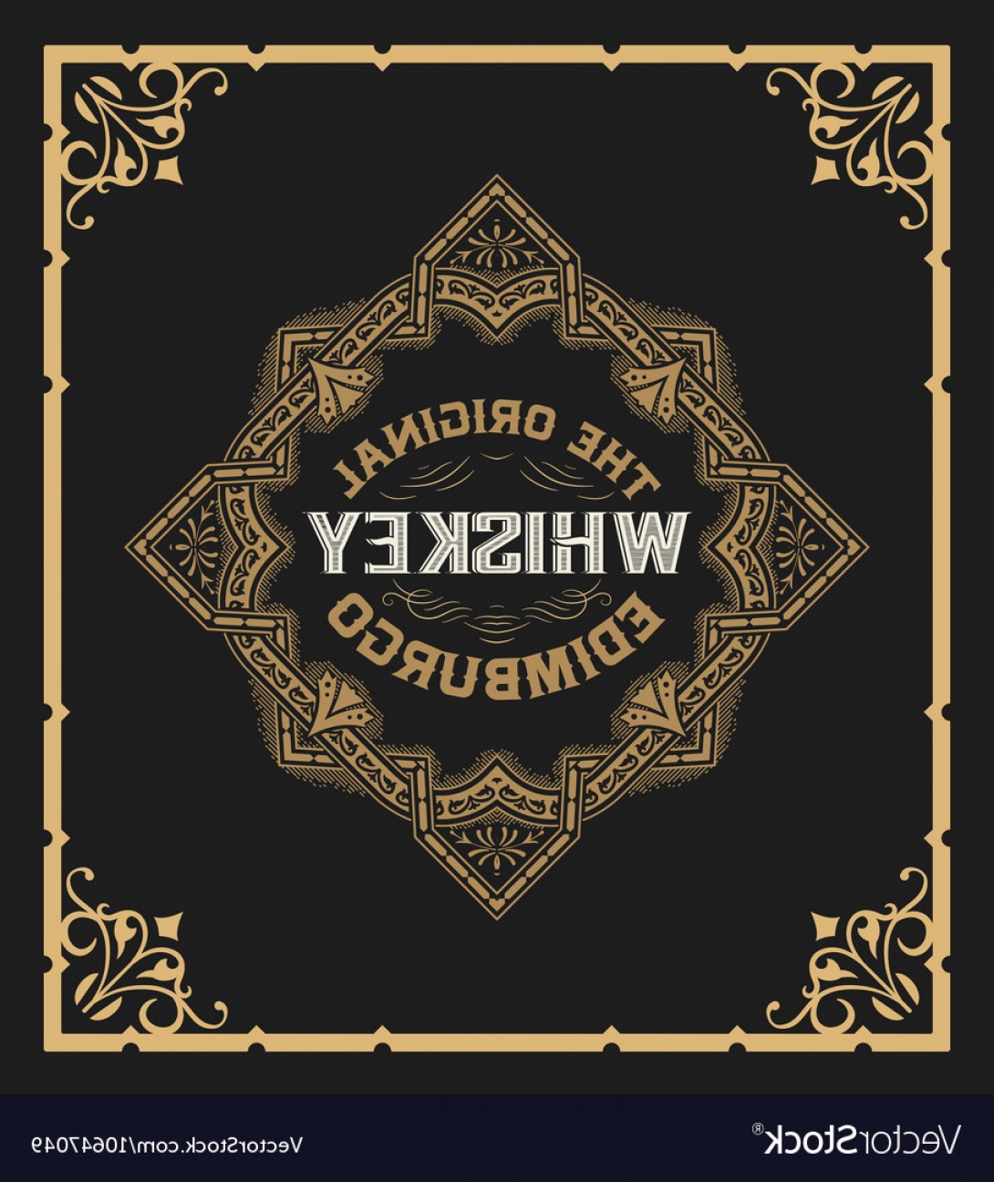 1090x1296 Old Frame Design Western Label Vintage Border Vector Handandbeak