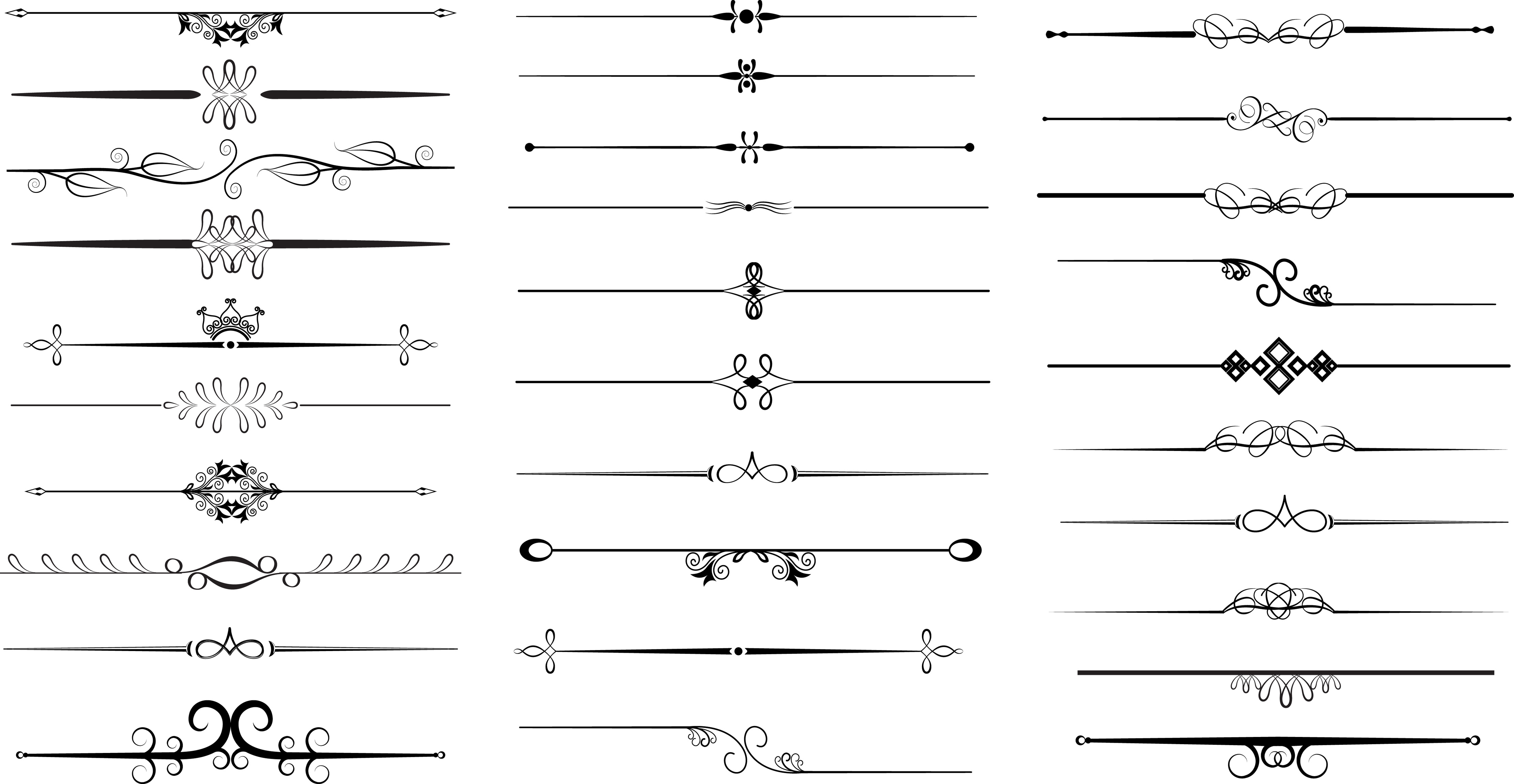 Vintage Line Vector Images Ornaments, Border And Free, Western 4442x2300 Vintage Line Vector Images Ornaments, Border And Free, Western