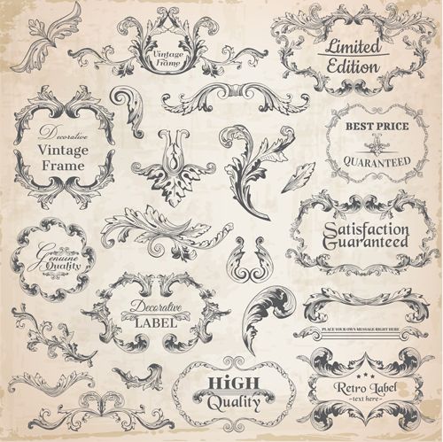Vintage Frames With Retro Ornaments Vector Western 500x499 Vintage Frames With Retro Ornaments Vector Western