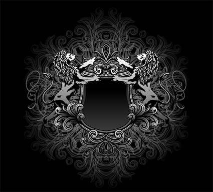 Western Lion Shield Pattern Vector Free Vector Download 425x383 Western Lion Shield Pattern Vector Free Vector Download