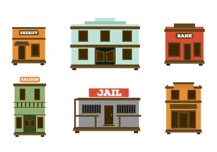 700x490 Old Western Town Vectors