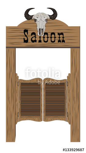281x500 Old Western Saloon Door Vector Icon Retro Saloon Door Icon Wi
