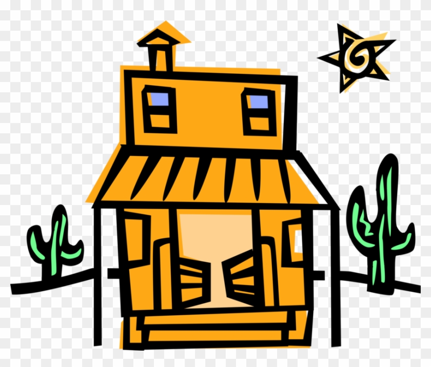840x716 Vector Illustration Of American Old West Western Saloon