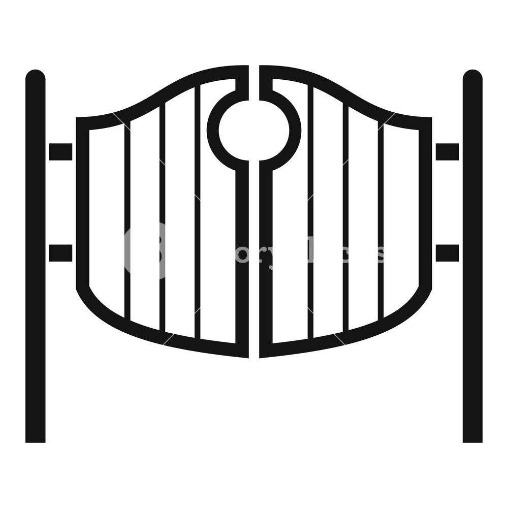 1000x1000 Vintage Western Swinging Saloon Doors Icon In Simple Style