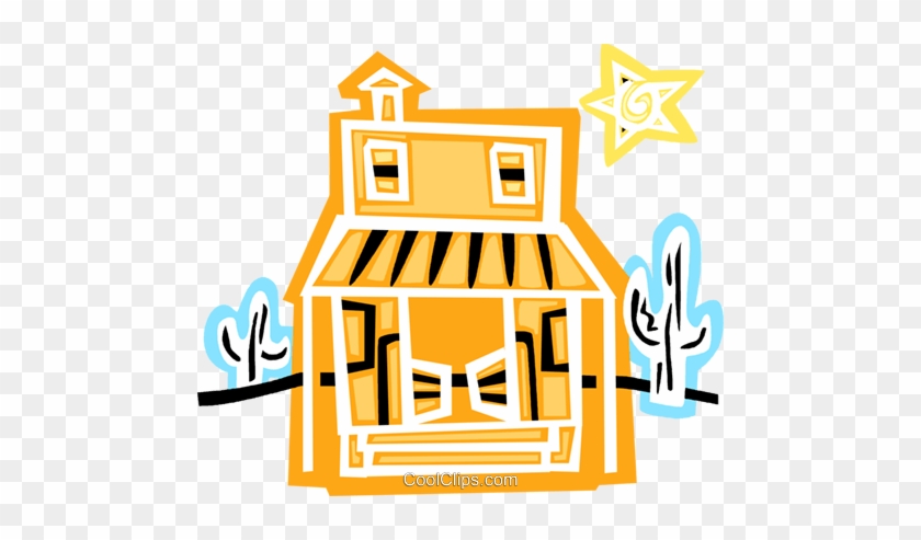 840x493 Western Saloon Royalty Free Vector Clip Art Illustration