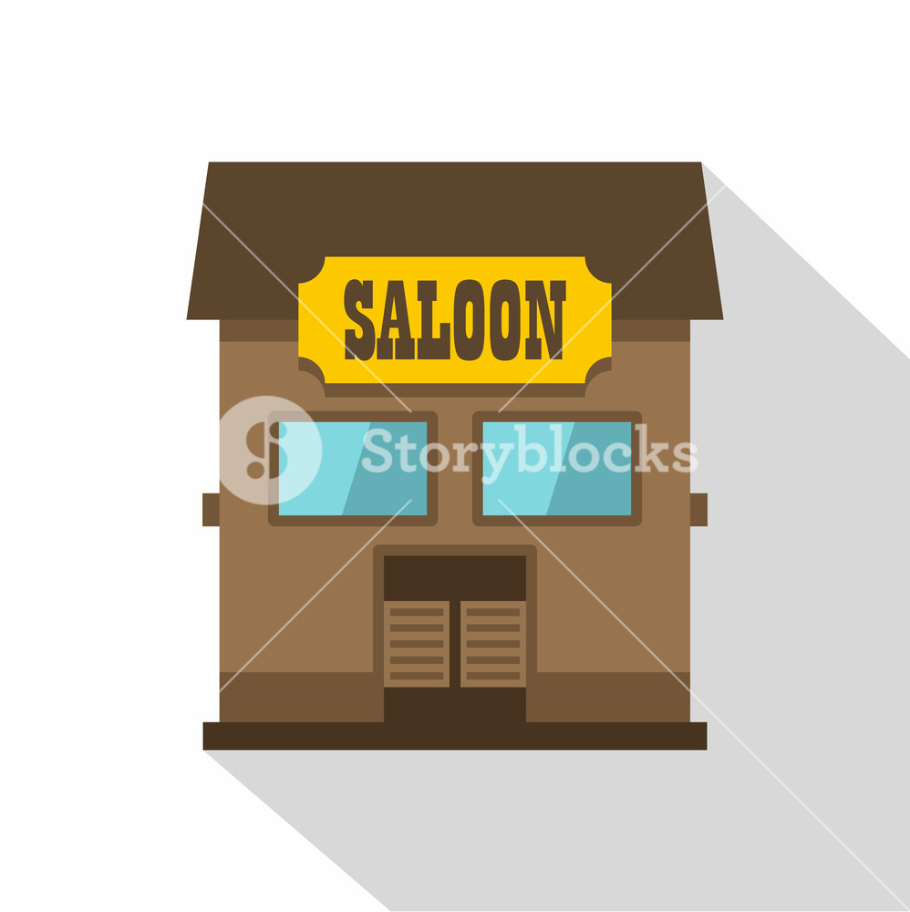 998x1000 Western Saloon Icon Flat Illustration Of Western Saloon Vector