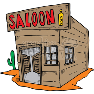 300x300 Cartoon Western Saloon Clipart Royalty Free Clipart