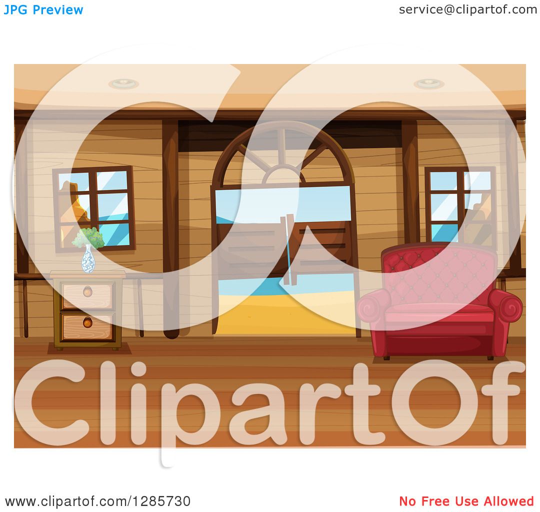 1080x1024 Clipart Of A Side Table And Chair In A Western Saloon