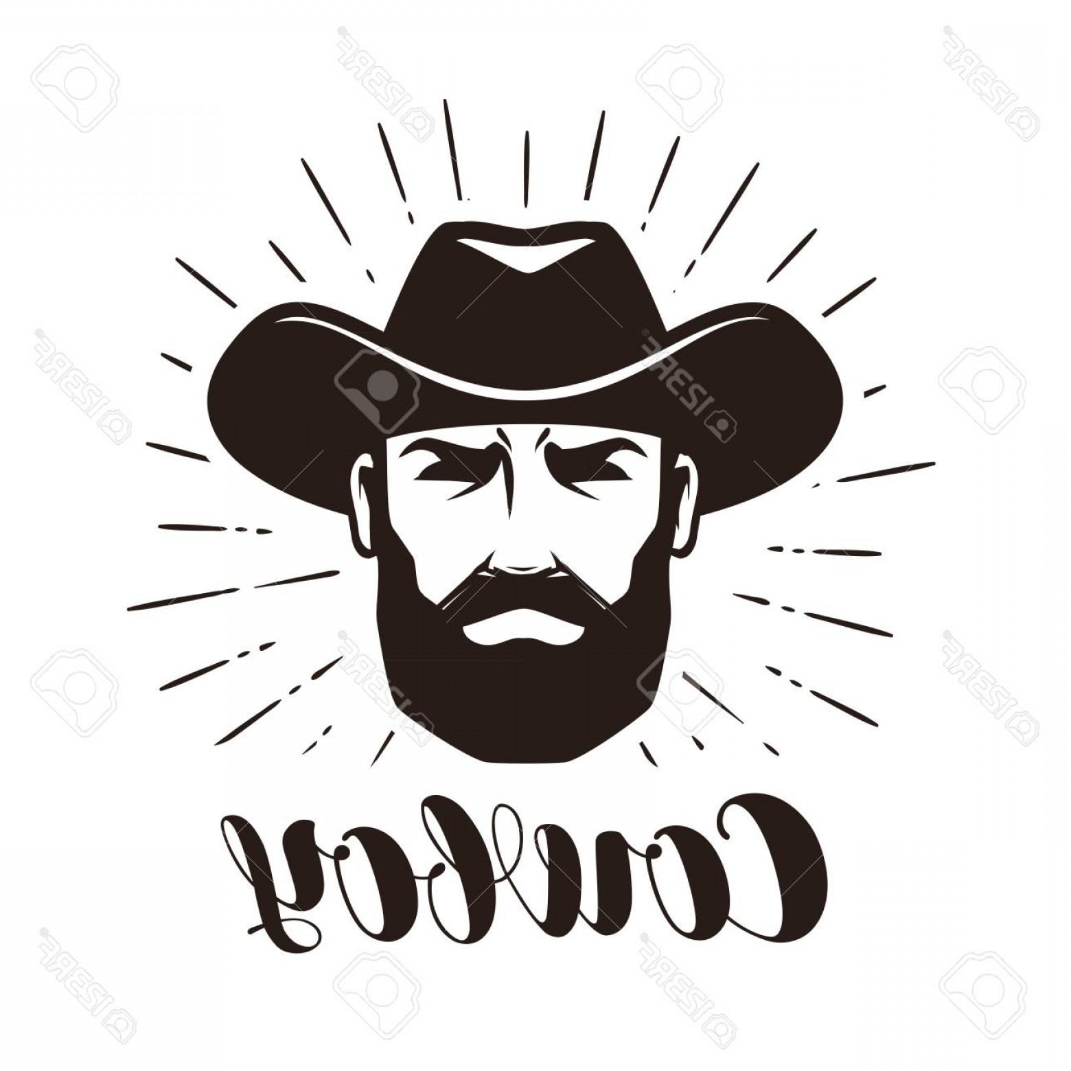 1560x1560 Western Vector Man Silhouette Portrait Cqrecords