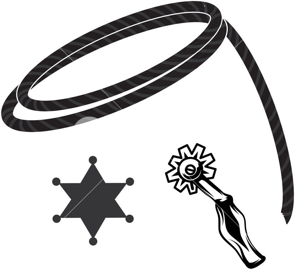 1000x917 Western Vector Elements With Star Royalty Free Stock Image