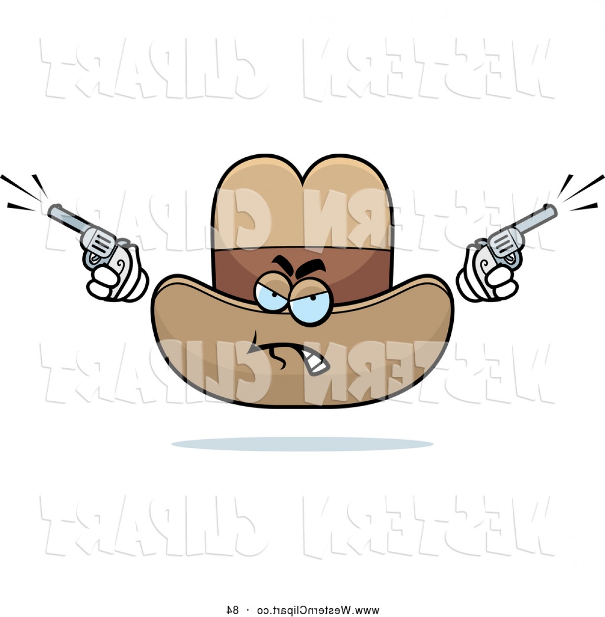 1228x1252 Vector Western Clip Art Of A Angry Cowboy Hat Firing Pistols