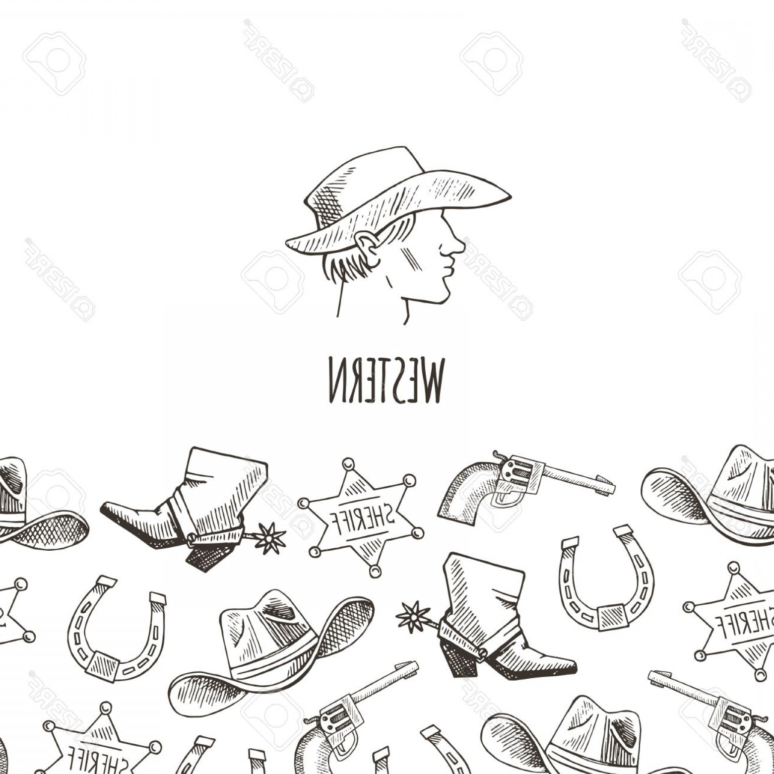 1560x1560 Boot And Horseshoe Vector Graphics Geekchicpro