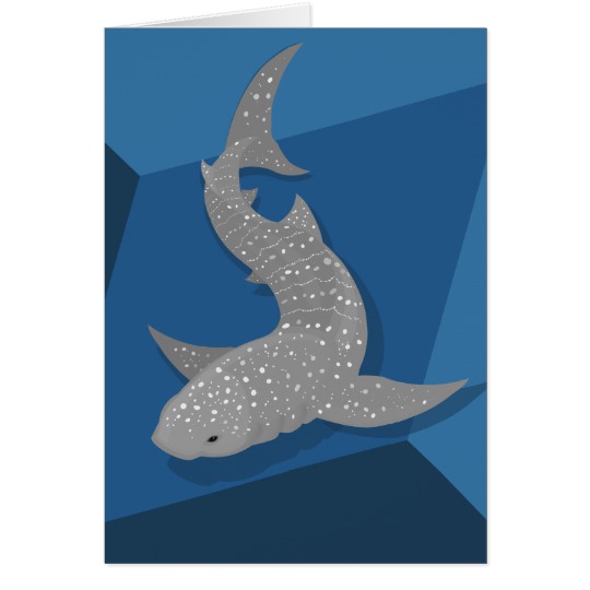 Geometric Whale Shark Vector Art Blank Card 540x540 Geometric Whale Shark Vector Art Blank Card