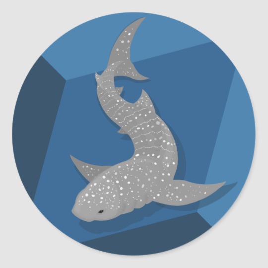 Geometric Whale Shark Vector Art Stickers 540x540 Geometric Whale Shark Vector Art Stickers