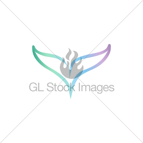 500x500 Vector Whale Tail Silhouette Logo Blue Whale Gradient Lo Gl