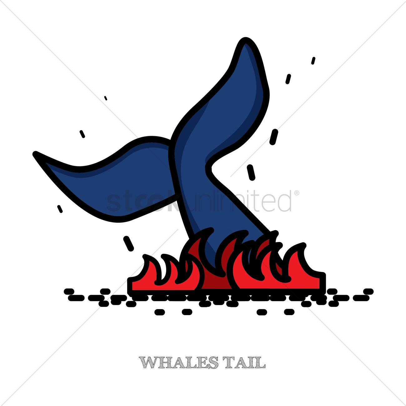 Whale Tail Vector Image 1300x1300 Whale Tail Vector Image