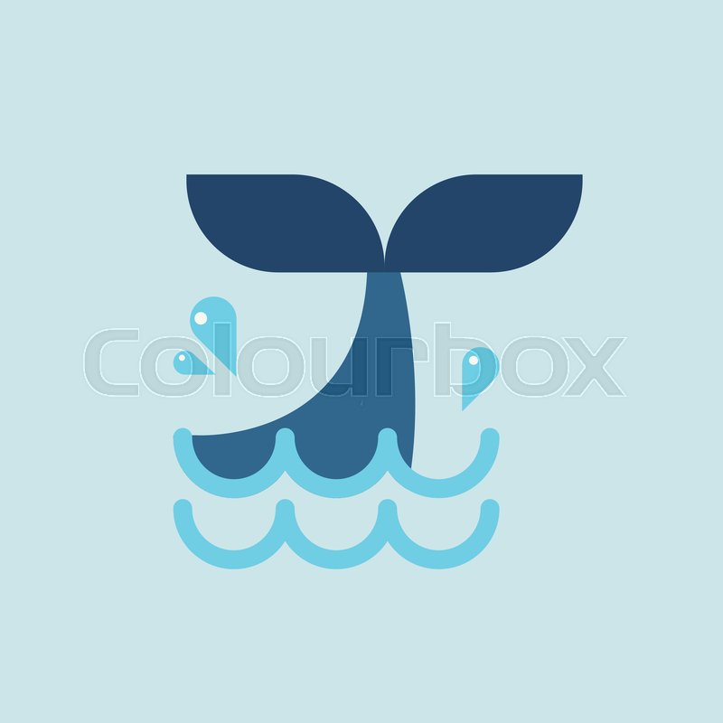 Whale Tail In Flat Style Vector Stock Vector Colourbox 800x800 Whale Tail In Flat Style Vector Stock Vector Colourbox