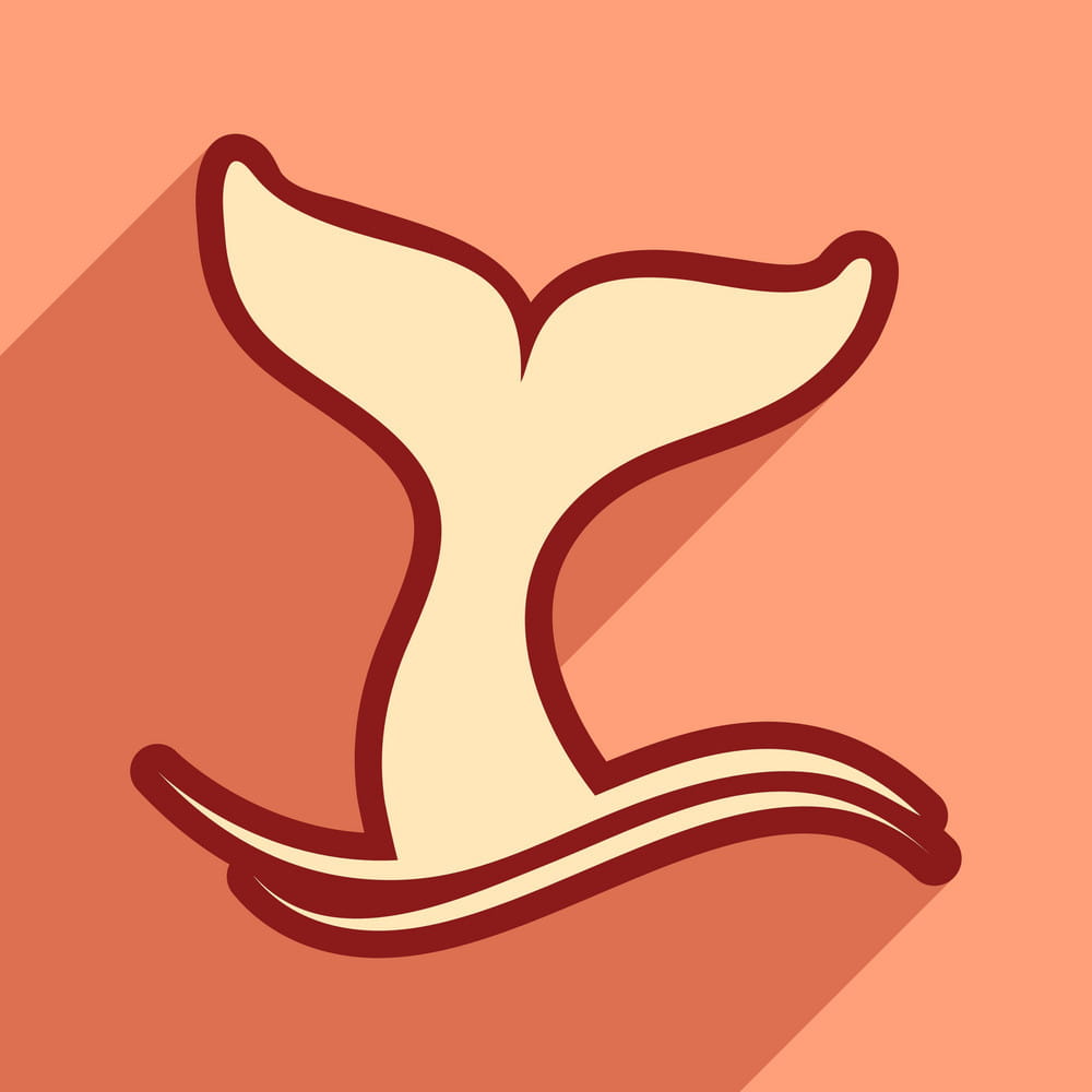 Flat Icon With Long Shadow Whale Tail Vector Free 1000x1000 Flat Icon With Long Shadow Whale Tail Vector Free