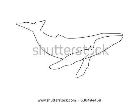 450x335 Silhouette Of Humpback Whale Illustration Isolated On White
