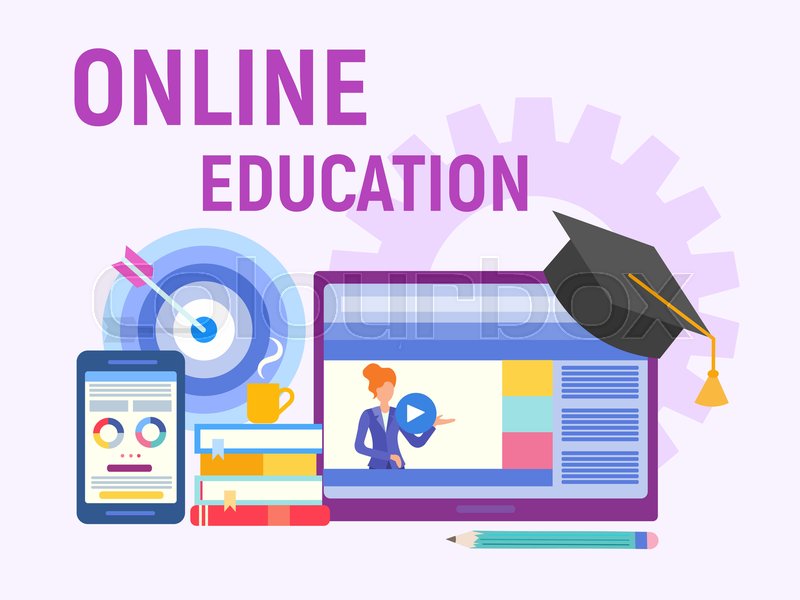 800x600 Web Education, Online Training, Stock Vector Colourbox