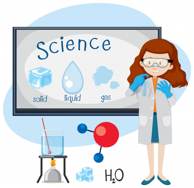 626x605 A Sciene Teacher Teach State Of Matter Vector Premium Download