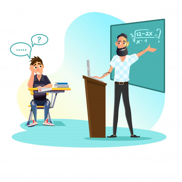 Education Process, Professor And Student Dialog Vector Premium 626x626 Education Process, Professor And Student Dialog Vector Premium
