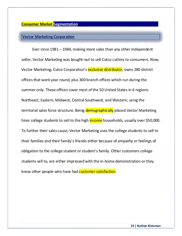 638x826 Marketing Term Project Cutco With Bookwords Highlited