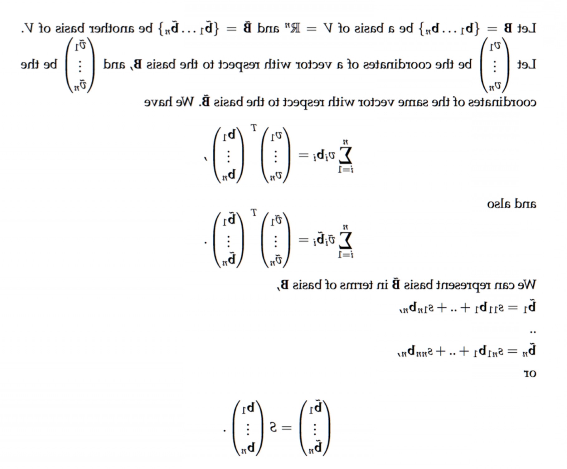 How To Work Out Column Vectors