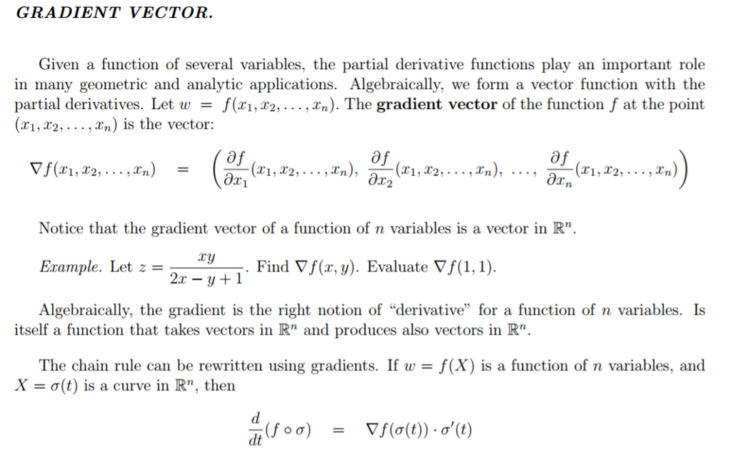 1024x639 Solved Gradient Vector Given A Function Of Several Varia
