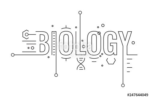 500x326 Biology Word Concept, Biology Word Infographic Colored Design