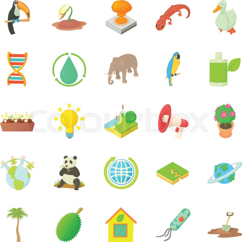 800x800 Biology Icons Set Cartoon Set Of Stock Vector Colourbox