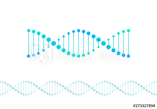 500x350 Vector Science Design Elements Flat Blue Gradient Dna Spiral
