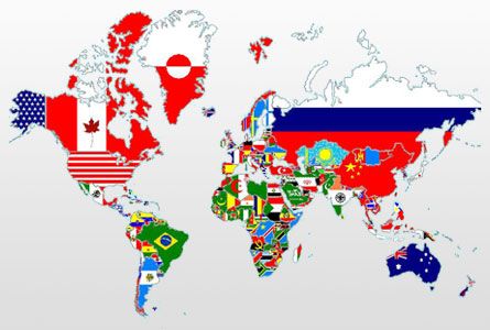 445x300 Maps Flags Of The World, Map, Crochet