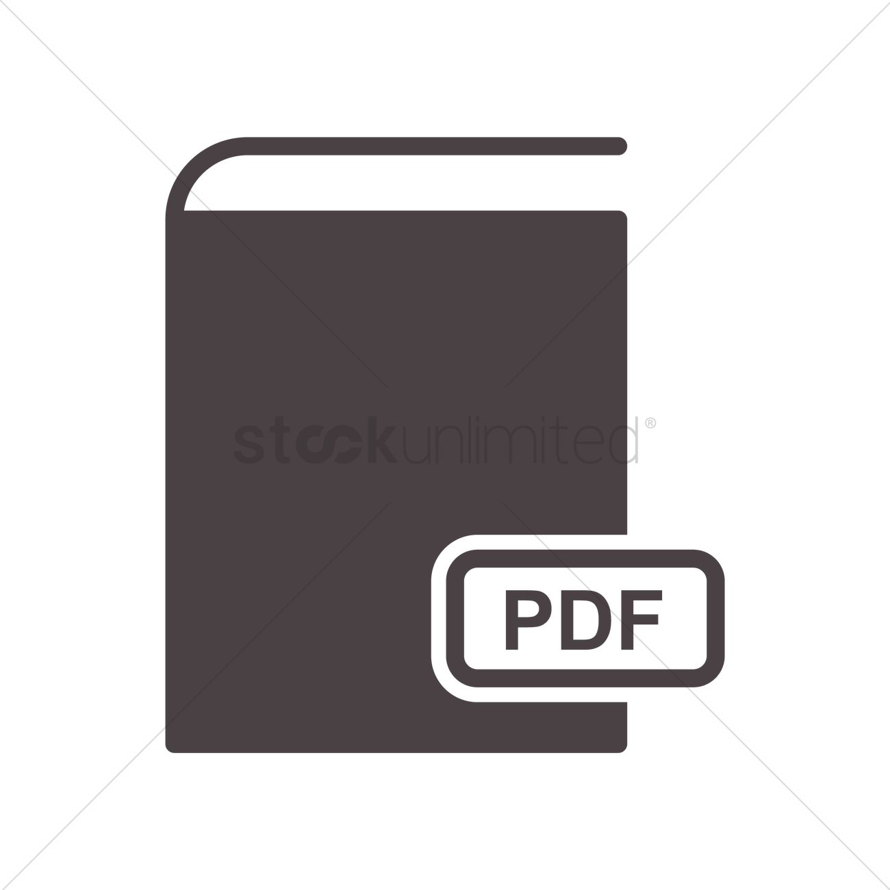1300x1300 Pdf Book Icon Vector Image