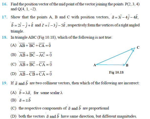 614x487 Vector Algebra Class Ncert Solutions